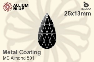 Preciosa MC Almond 501 (2662) 25x13mm - Metal Coating - Click Image to Close