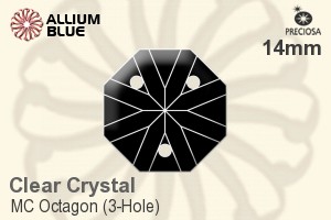 Preciosa MC Octagon (3-Hole) (2669) 14mm - Clear Crystal - Haga Click en la Imagen para Cerrar