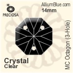 Preciosa MC Octagon (3-Hole) (2669) 14mm - Metal Coating