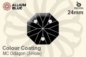 Preciosa MC Octagon (3-Hole) (2669) 24mm - Colour Coating