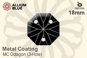 Preciosa MC Octagon (3-Hole) (2669) 18mm - Metal Coating - Click Image to Close