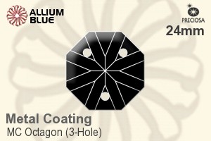 Preciosa MC Octagon (3-Hole) (2669) 24mm - Metal Coating