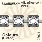 Swarovski Catch-free Cupchain (27001) PP24, Plated, 00C - Clear Crystal