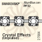 Swarovski Round Cupchain (27004) PP32, Unplated, 00C - Clear Crystal