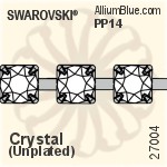 Swarovski Round Cupchain (27004) PP11, Unplated, 00C - Crystal Effects