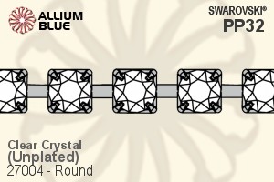 Swarovski Round Cupchain (27004) PP32, Unplated, 00C - Clear Crystal - 關閉視窗 >> 可點擊圖片