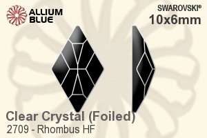 施華洛世奇 菱形 熨底平底石 (2709) 10x6mm - 透明白色 鋁質水銀底 - 關閉視窗 >> 可點擊圖片