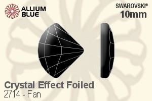 Swarovski Fan Flat Back No-Hotfix (2714) 10mm - Crystal Effect With Platinum Foiling - Click Image to Close