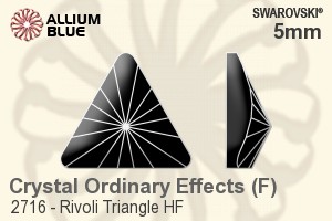 Swarovski Rivoli Triangle Flat Back Hotfix (2716) 5mm - Crystal Effect With Aluminum Foiling - Click Image to Close