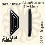 Swarovski Trapeze Flat Back No-Hotfix (2772) 12.9x4.2mm - Color Unfoiled