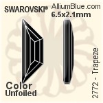 Swarovski Trapeze Flat Back No-Hotfix (2772) 6.5x2.1mm - Color With Platinum Foiling