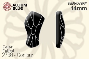 Swarovski Contour Flat Back No-Hotfix (2798) 14mm - Color With Platinum Foiling - Haga Click en la Imagen para Cerrar