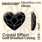 Swarovski Heart Flat Back No-Hotfix (2808) 3.6mm - Crystal Effect Unfoiled