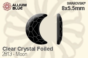 スワロフスキー Moon ラインストーン (2813) 8x5.5mm - クリスタル 裏面プラチナフォイル - ウインドウを閉じる