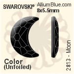スワロフスキー Moon ラインストーン (2813) 14x9.5mm - クリスタル エフェクト 裏面プラチナフォイル