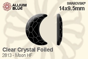 施华洛世奇 Moon 熨底平底石 (2813) 14x9.5mm - 透明白色 铝质水银底 - 关闭视窗 >> 可点击图片