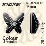 施華洛世奇 蝴蝶 平底石 (2854) 8mm - 顏色 白金水銀底