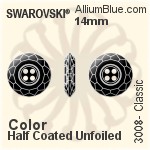 Swarovski Classic Button (3008) 18mm - Crystal Effect With Platinum Foiling