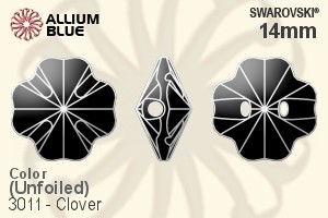 Swarovski Clover Button (3011) 14mm - Color Unfoiled - Haga Click en la Imagen para Cerrar