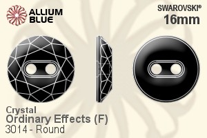 Swarovski Round Button (3014) 16mm - Crystal (Ordinary Effects) With Aluminum Foiling - Click Image to Close