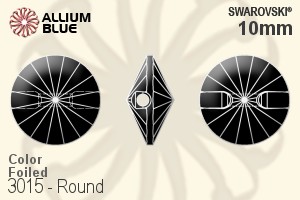 Swarovski Round Button (3015) 10mm - Color With Platinum Foiling - Haga Click en la Imagen para Cerrar
