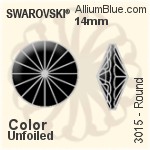 施华洛世奇 Round 钮扣 (3015) 10mm - Colour (Uncoated) With Aluminum Foiling