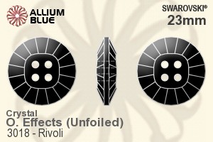 Swarovski Rivoli Button (3018) 23mm - Crystal Effect Unfoiled - Haga Click en la Imagen para Cerrar