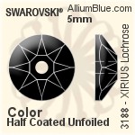 Swarovski XIRIUS Lochrose Sew-on Stone (3188) 5mm - Clear Crystal Unfoiled