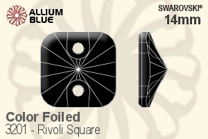 Swarovski Rivoli Square Sew-on Stone (3201) 14mm - Color With Platinum Foiling - Haga Click en la Imagen para Cerrar