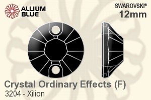 Swarovski Xilion Sew-on Stone (3204) 12mm - Crystal Effect With Platinum Foiling - Haga Click en la Imagen para Cerrar