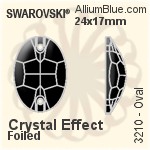 Swarovski Oval Sew-on Stone (3210) 16x11mm - Clear Crystal With Platinum Foiling
