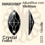 Swarovski Navette Sew-on Stone (3223) 12x6mm - Color Unfoiled