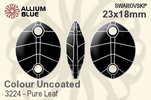 Swarovski Pure Leaf Sew-on Stone (3224) 23x18mm - Color Unfoiled - Haga Click en la Imagen para Cerrar