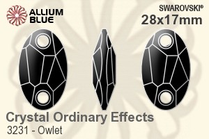 Swarovski Owlet Sew-on Stone (3231) 28x17mm - Crystal (Ordinary Effects) Unfoiled - 關閉視窗 >> 可點擊圖片
