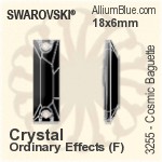 Swarovski Cosmic Baguette Sew-on Stone (3255) 26x8.5mm - Crystal Effect With Platinum Foiling