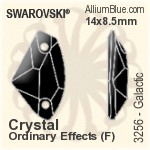 Swarovski Galactic Sew-on Stone (3256) 19x11.5mm - Clear Crystal With Platinum Foiling