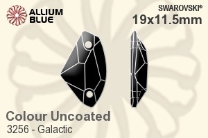 施华洛世奇 Galactic 手缝石 (3256) 19x11.5mm - 颜色 无水银底