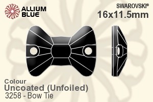 Swarovski Bow Tie Sew-on Stone (3258) 16x11.5mm - Color Unfoiled - Haga Click en la Imagen para Cerrar