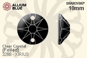 Swarovski XIRIUS Sew-on Stone (3288) 10mm - Clear Crystal With Platinum Foiling