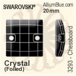 スワロフスキー Chessboard ソーオンストーン (3293) 20mm - カラー 裏面にホイル無し