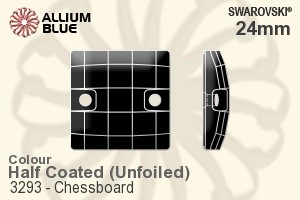 スワロフスキー Chessboard ソーオンストーン (3293) 24mm - カラー（ハーフ　コーティング） 裏面にホイル無し - ウインドウを閉じる