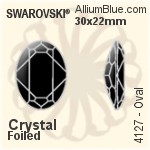 Swarovski Oval Fancy Stone (4127) 39x28mm - Colour (Half Coated) Unfoiled