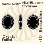 Swarovski Baroque Mirror Fancy Stone (4142) 18x14mm - Crystal Effect Unfoiled