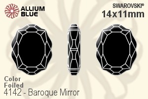 施華洛世奇 Baroque Mirror 花式石 (4142) 14x11mm - 顏色 白金水銀底 - 關閉視窗 >> 可點擊圖片