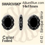 Swarovski Baroque Mirror Fancy Stone (4142) 10x8mm - Color With Platinum Foiling