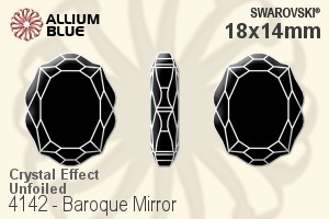 スワロフスキー Baroque Mirror ファンシーストーン (4142) 18x14mm - クリスタル エフェクト 裏面にホイル無し