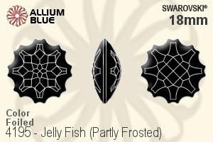 Swarovski Jelly Fish (Partly Frosted) Fancy Stone (4195) 18mm - Color With Platinum Foiling