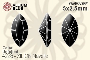 施華洛世奇XILION施亮馬眼形 花式石 (4228) 5x2.5mm - 顏色 無水銀底 - 關閉視窗 >> 可點擊圖片