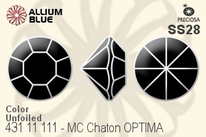 Preciosa プレシオサ MC マシーンカットチャトン OPTIMA (431 11 111) SS28 - カラー 裏面にホイル無し - ウインドウを閉じる