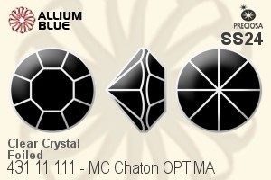 寶仕奧莎 機切尖底石 OPTIMA (431 11 111) SS24 - 透明白色 金箔底 - 關閉視窗 >> 可點擊圖片